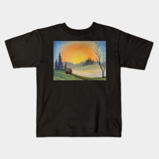 Hillside Cabin Kids T-Shirt